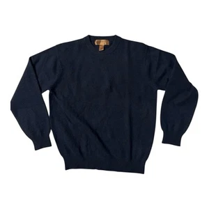 Cashmere Sweater Crew NeckM Black Men? 52” Chest 2 Ply Yarn Vintage Thailand - Picture 1 of 6