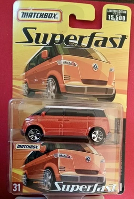 Matchbox Superfast with Box Volkswagen Microbus Orange - Image 1 of 2