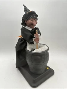 Vntg 1995 Gemmy Animated Witch W/ Cauldron - Eyes Light Up Voice Sound Effects - Picture 1 of 18