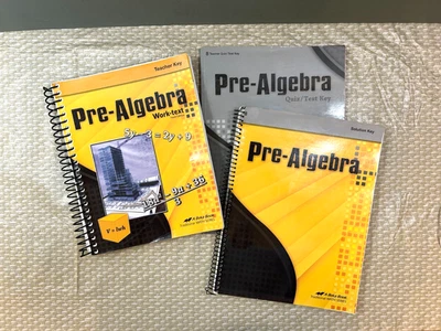 A Beka Pre-Algebra Third Edition Teacher Key, Solution Key, Tests Key Homeschool - Image 1 of 4
