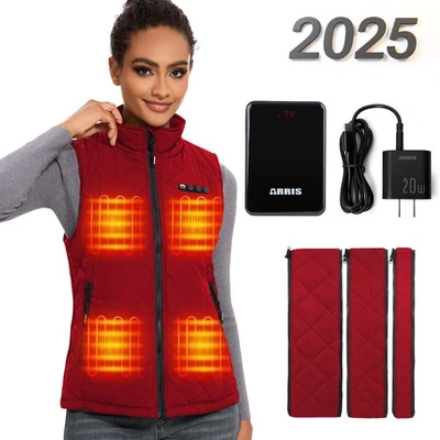 ARRIS Women`s Heated Vest, Size Adjustable 7.4V Electric Warm Vest with Battery - Image 1 of 4