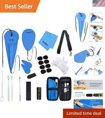 Kit Completo de Limpieza de Saxofón y Clarinete - Incluye Grasa de Corcho y Estuche Foto 1 de 4