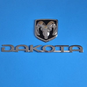 Dodge Ram Dakota 2005-2008 emblema cromado logotipo insignia símbolo OEM portón trasero conjunto - Imagen 1 de 7