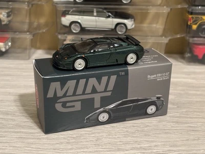 Mini GT 1/64 #968 Verde Scuro Verde Bugatti EB110 HTF con Caja EE. UU. Vendedor Foto 1 de 4