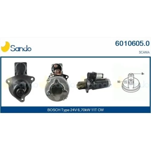 Démarreur Sando 6010605.0 pour Scania - Photo 1/2