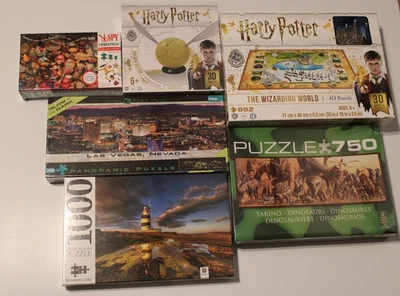 NUEVO Lote de 6 rompecabezas sellados 4D Harry Potter Hogwarts, Golden Snitch, Faro +.. Foto 1 de 4