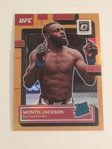 Tarjeta de novato Montel Jackson 2023 Donruss Optic UFC naranja paralelo/49 clasificación #131 - Imagen 1 de 3
