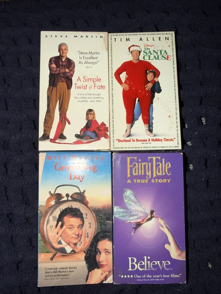 Lot Of 4 Vintage VHS Tapes All Tested And Working - Imagem 1 de 2