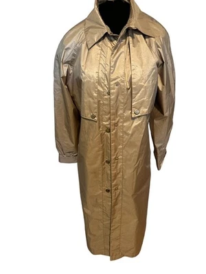 Trench impermeable vintage Ms. Cambridge - talla 6P, champán metálico hecho en Hong Kong Foto 1 de 4