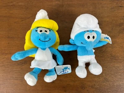 Smurfs Plush Peyo Nanco Stuffed Plush Toys Set of 2 - Image 1 of 4