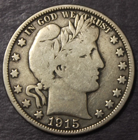 1915 D Barber Half Fine....................Lot 9148 Cover