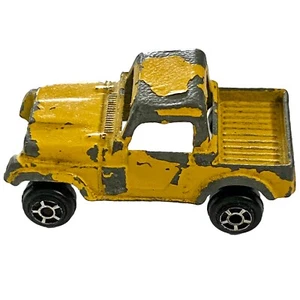 Vintage Tootsie Toy Die Cast Metal Yellow Pickup Truck 1 1/2 Inches Long - Picture 1 of 11
