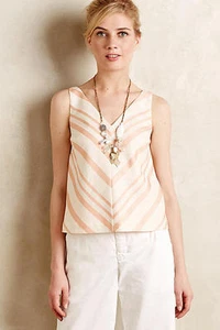 NWT Anthropologie Chevron Midi Top, by HD in Paris - size 6 - Picture 1 of 4