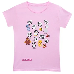 Adopt Me! Girls T-Shirt | Gaming T Shirt | Girls Clothes | Pink Tshirt - Picture 1 of 6