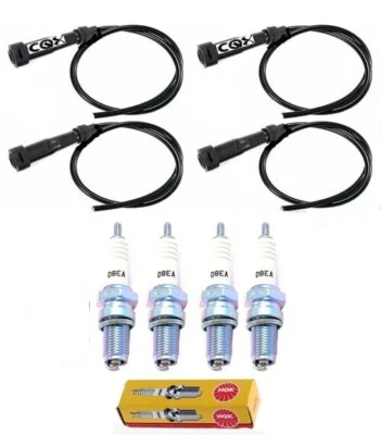 Fios e velas de ignição 4x 1987 VF700C 1988 VF750C Honda Super Magna - Imagem 1 de 4