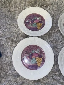 4 GIEN France Les Delices Salad DessertPlates 8.5" Marie Pierre Boitard Embossed - Picture 1 of 12