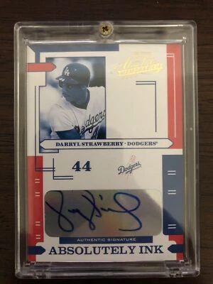Darryl Strawberry 2004 ABSOLUTE MEMORABILIA AUTOGRAPH AUTO 037/100 Dodgers - Image 1 of 2