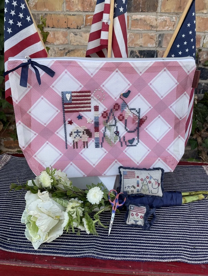 Shepherd's Bush Flag Bag Counted Cross Stitch Chart ~ by Teri Richards - Image 1 of 2