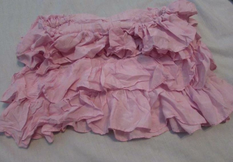CREWCUTS girls 12 petal pink tiered silk short skirt NEW no tags - Image 1 of 3