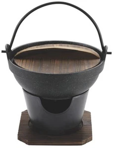 Pearl Metal Hearths pot Wood lid set Marble kaiseki H-5361 Ships from japan - Picture 1 of 4