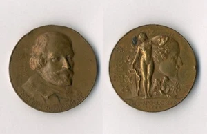 William Shakespeare, 1911, medalla de bronce, 44 mm, golpes de borde PBB - Imagen 1 de 1