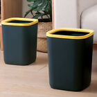 Plastic Trash Can with Press Ring for Bathroom Kitchen Office - 10L