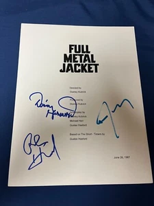Full Metal Jacket Cast Signed Autographed Movie Script Cover Proof D’onofrio - Picture 1 of 8