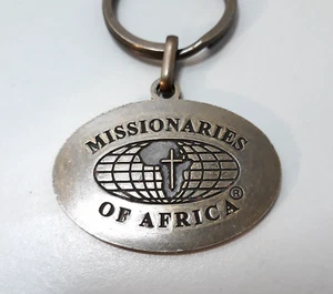 Missionaries of Africa Vintage Metal Keychain Keyring Build Heal Teach Preach - Picture 1 of 6