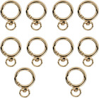 10 Pcs Trigger Spring O Rings with Swivel D-Ring round Snap Hooks Carabiner Clip