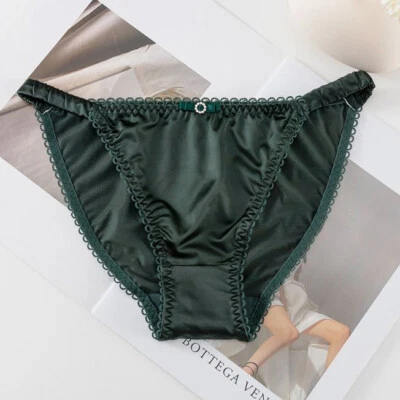 Lote de 1/5 bragas sexy de satén para mujer calzoncillos cintura baja cuerda bikinis lencería Foto 1 de 4