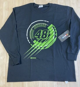 Youth MD Jimmie Johnson #48 NASCAR Racing NAME & NUMBER Long Sleeve T-Shirt NWT - Picture 1 of 5
