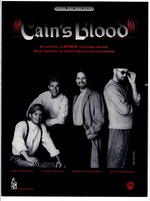1995 Cain’s Blood Sheet Music 4 Runner Photo Cover NOS Rare Christian Country - Image 1 of 4