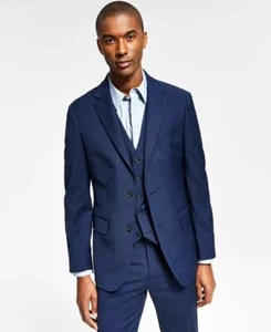 $450 Abrigo deportivo Tommy Hilfiger para hombre azul piel de tiburón ajuste moderno 48R ymy2225 - Imagen 1 de 3