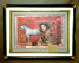 Mersad Berber "Flora II" Original Silkscreen Signed ED400 Framed - Picture 1 of 8