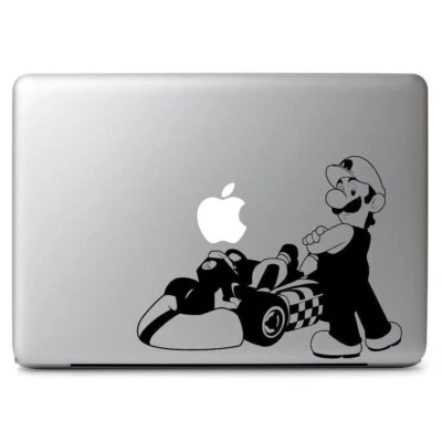 Luigi Racing Decal Sticker Vinyl Decal Sticker for Macbook Mac Laptop Car Window - Image 1 of 4
