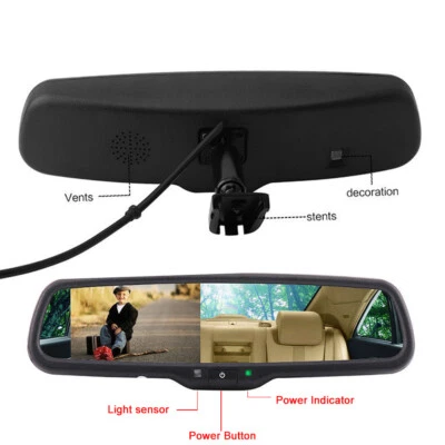 Replacement 4.3" TFT LCD Car Rear View Mirror Monitor No1 Bracket For Chevrolet - Image 1 of 4