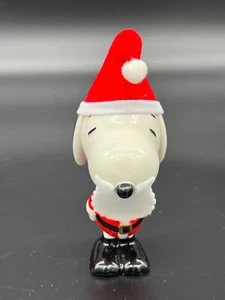 Dept 56 Peanuts Santa Snoopy Porcelain Velvet Santa Hat Figurine Collectible - Picture 1 of 16