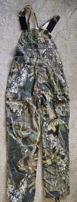 Jerzees Outdoors Camo Hunting Bib Overalls Men’s Size 32 Canvas Mossy Oak - Image 1 of 4