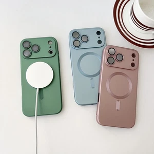 For iPhone 17 16 15 14 13 Pro Max Air Shockproof Plain Magnetic Case Phone Cover - Picture 1 of 19