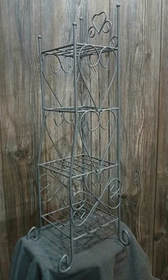 Torre de almacenamiento de CD de corazón estilo victoriano de colección gris estante de alambre de acero para 40 CD Foto 1 de 4