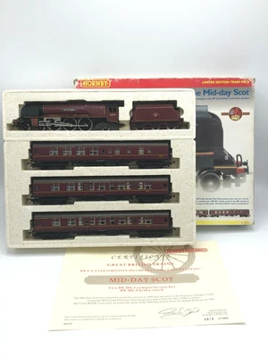 Hornby OO The Mid-day Scot Train Pack  City of Leeds & BR Mk1 Coaches R2078 - Image 1 of 4