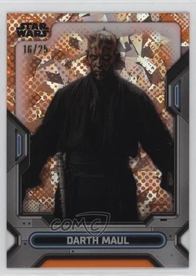 2023 Topps Star Wars High Tek Pattern 3 Orange Diffractor 16/25 Darth Maul 0z0m - Image 1 of 3