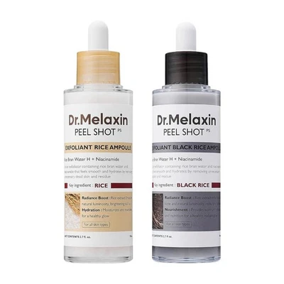 Ampolla de arroz exfoliante Dr.Melaxin Peel Shot Glow (arroz blanco/arroz negro) - Imagen 1 de 4