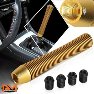 NRG SK-710GD 180mm Gold Heatsink Long Curvy Style Shift Knob w/4 Thread Adapters - Picture 1 of 6