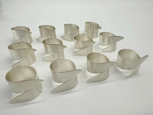 25C172-VINTAGE 12x WMF 4100 STOCKHOLM SERVIETTENRINGE SAMMLUNG - Picture 1 of 7