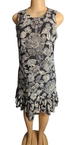 Tommy Hilfiger ärmelloses Blumen Stufen Rüschen Kleid Damen 12 Cottagecore Boho - Bild 1 von 12