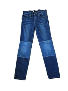 Joes Jeans Size 24 Womens Blue Straight Ankle Knee Patch Stretch Denim Lana Wash - Picture 1 of 8