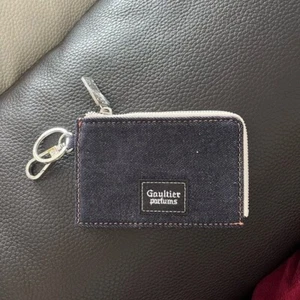 Jean Paul Gaultier Denim Card Holder w/ Zipper - Picture 1 of 3