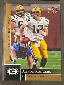 🙂 Tarjeta base de fútbol americano 2009 Upper Deck primera edición #54 de Aaron Rodgers 🙂 - Imagen 1 de 2