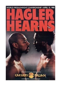 Marvin Hagler v Thomas Hearns 1 A4 reproduction poster with choice of frame - Picture 1 of 6